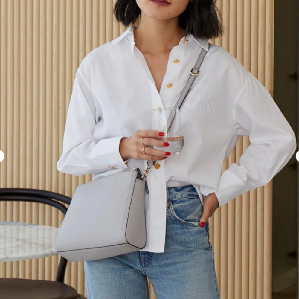 LO & SONS Pearl crossbody bag gray